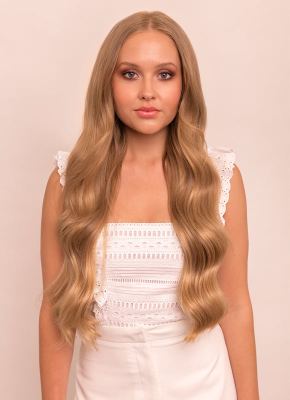 24 Inch Deluxe Clip in Hair Extensions #18 Golden Blonde