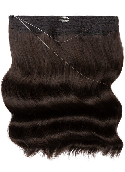 16 Inch Invisible Wire Hair Extensions #1B Natural Black