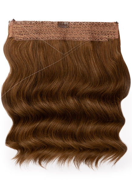 16 Inch Invisible Wire Hair Extensions #4 Medium Brown