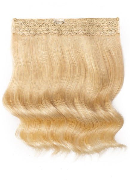 16 Inch Invisible Wire Hair Extensions #60 Light Blonde