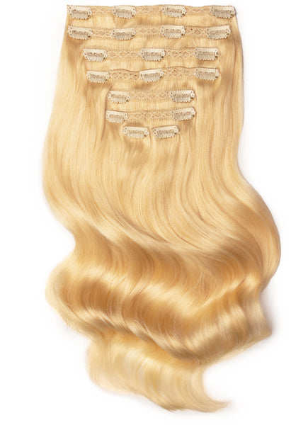 20 Inch Deluxe Clip in Hair Extensions #60 Light Blonde