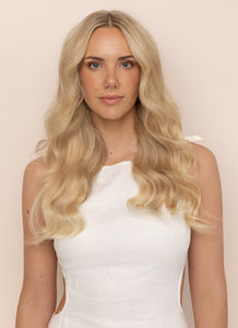 22 Inch Invisible Wire Hair Extensions #60A Light Ash Blonde