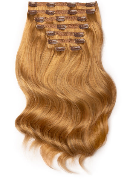 24 Inch Deluxe Clip in Hair Extensions #18 Golden Blonde