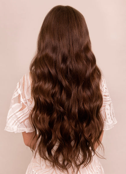 22 Inch Invisible Wire Hair Extensions #2 Dark Brown