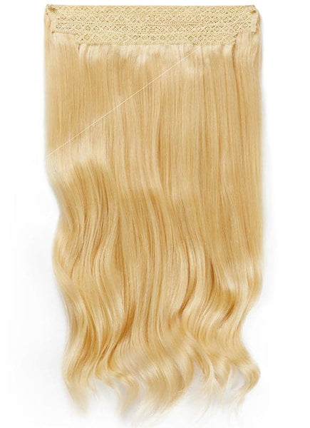 16 Inch Invisible Wire Hair Extensions #60 Light Blonde